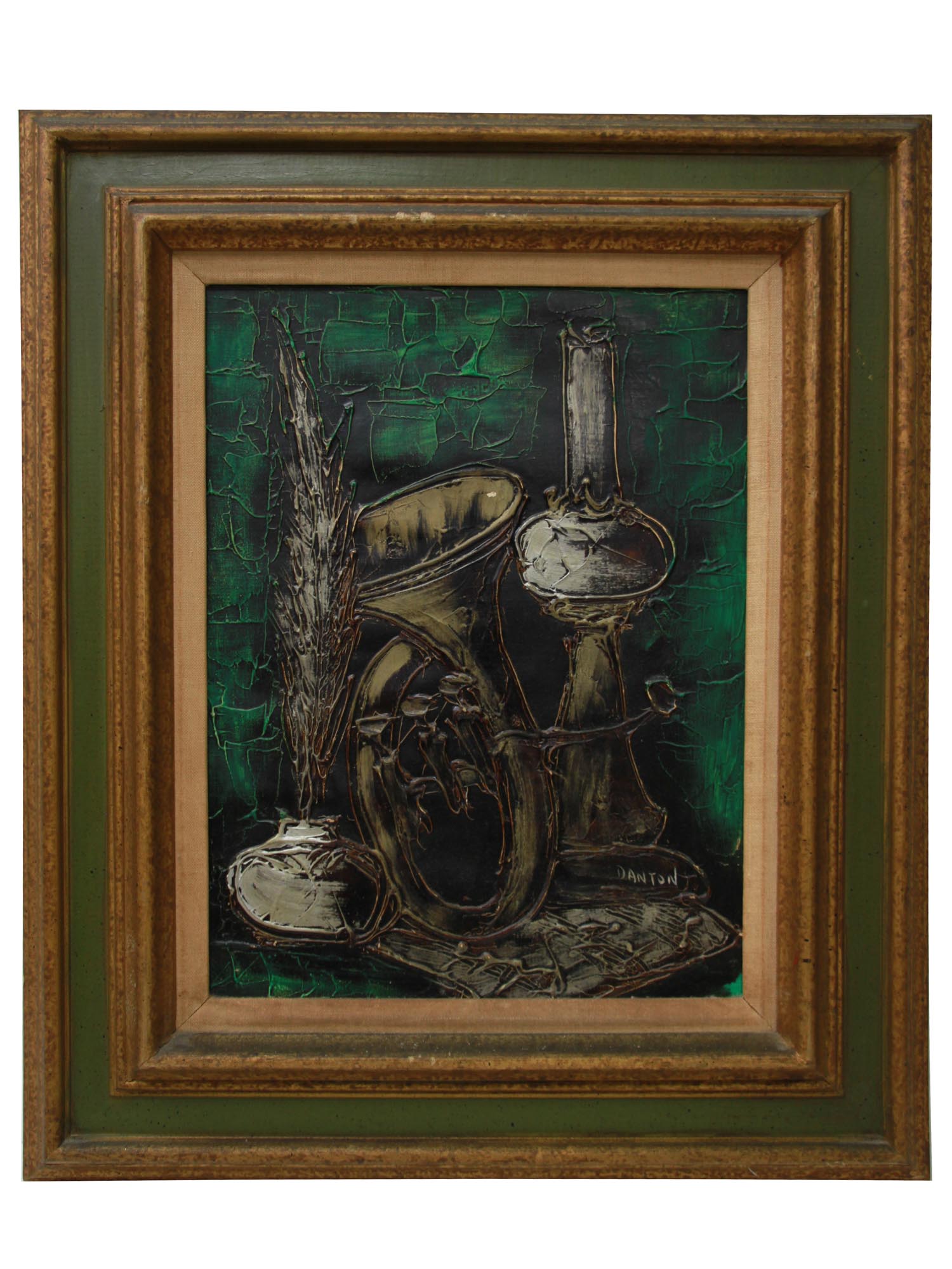 VINTAGE OIL PAINTING STILL LIFE SIGNED BY DANTON